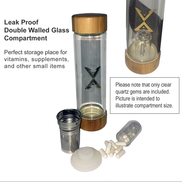 Gemstone crystal glass bottle infuser filter - Picture 2 of 4